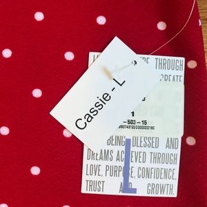 NWT Cassie Pencil Skirt, red with white polka dots